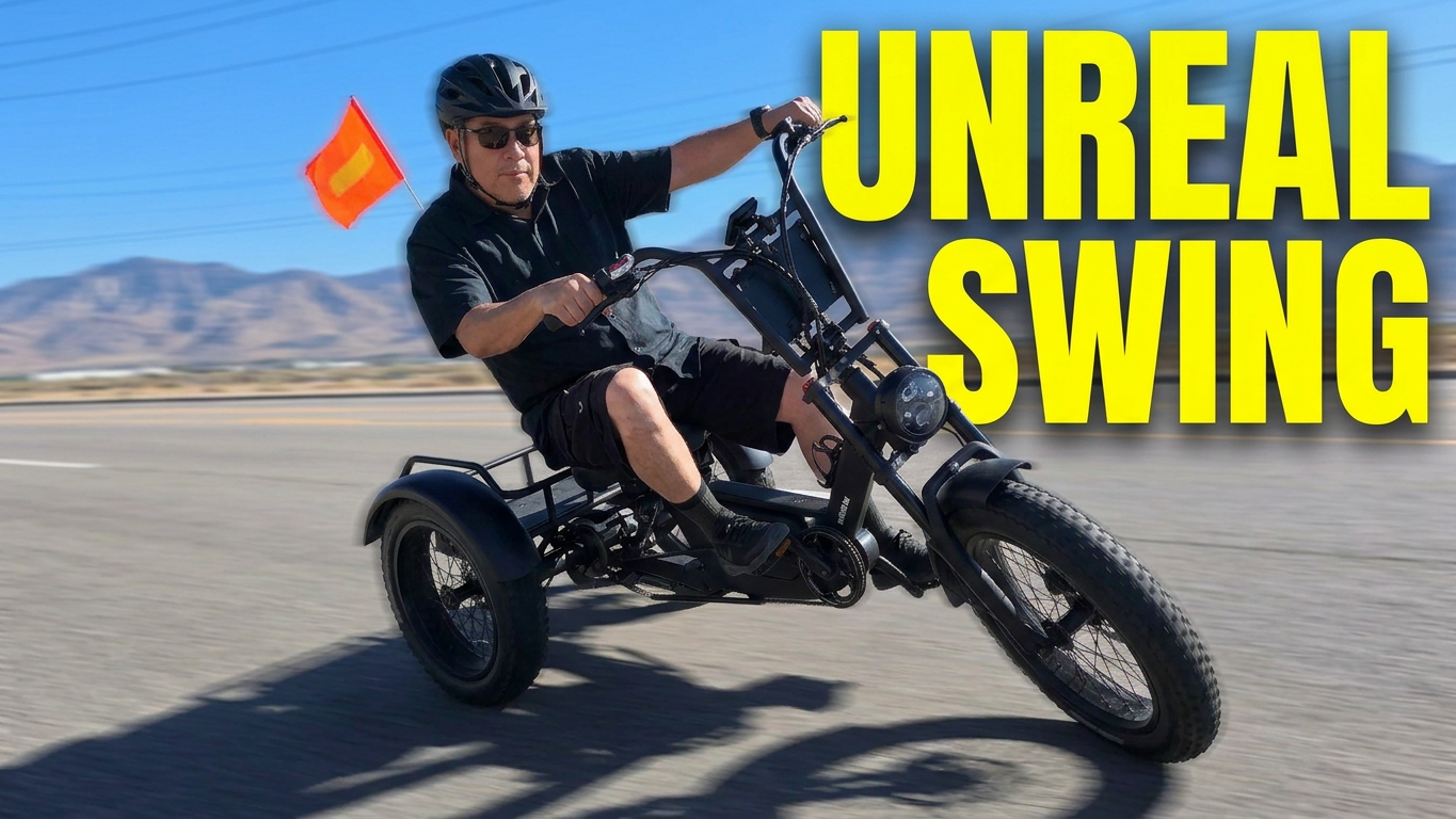 FlekTrike Pro eTrike with an Unreal Swing